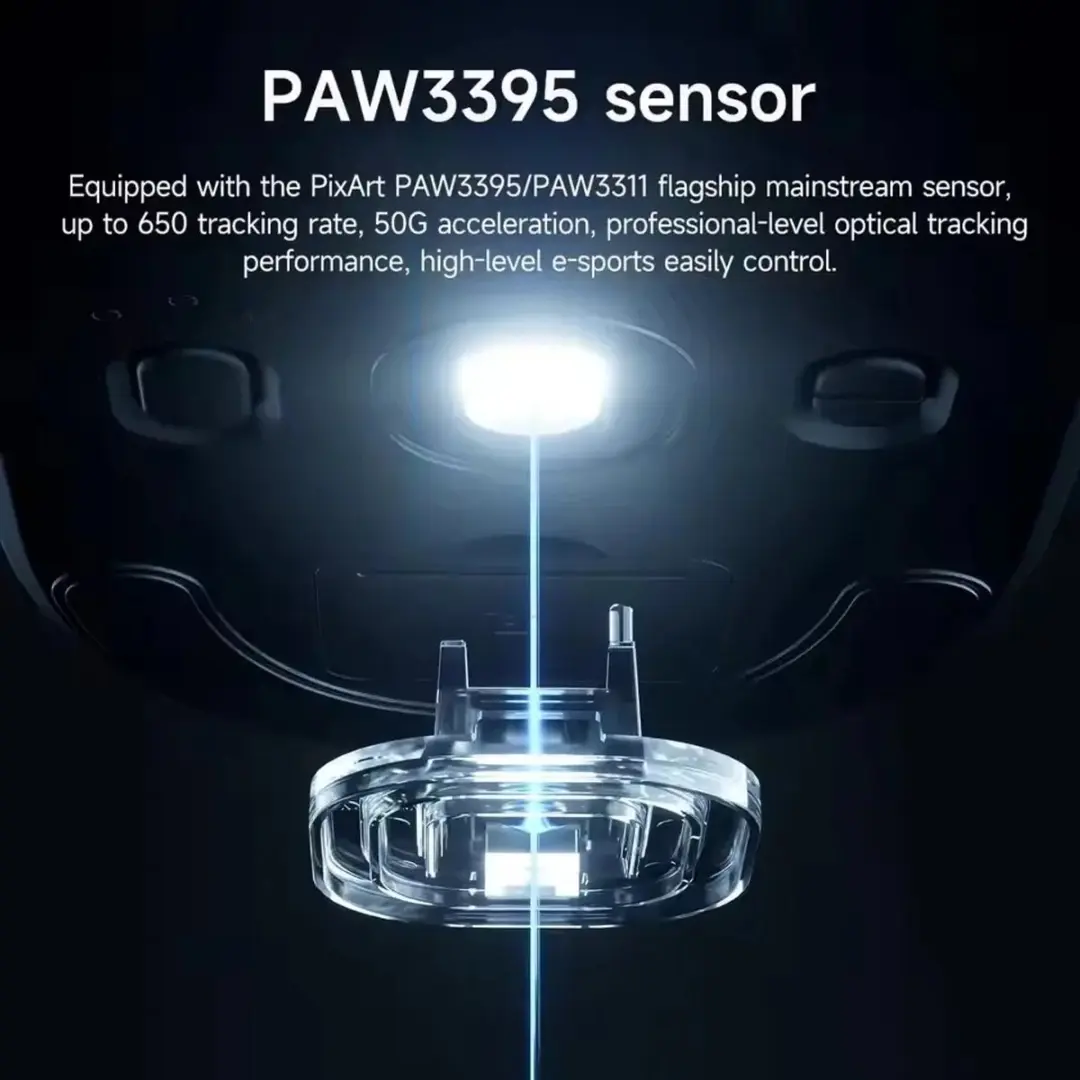 MCHOSE G3 V2 Gaming Muis - PAW 3311 Sensor - TTC Silver Switch - Bedraad & Draadloos - afbeelding 6 van 6