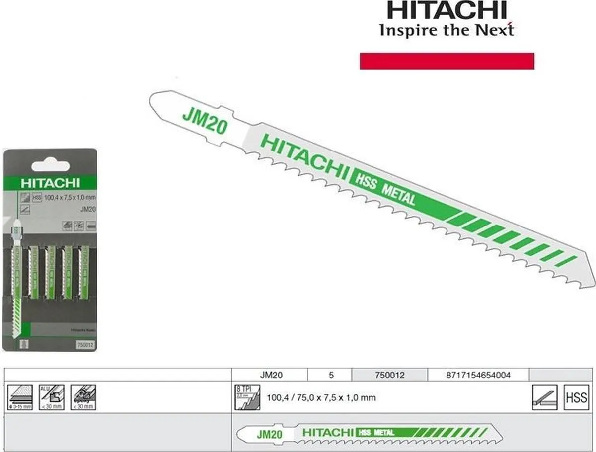 Hikoki JM40B Decoupeerzaagbladen - 5 Stuks - Metaal