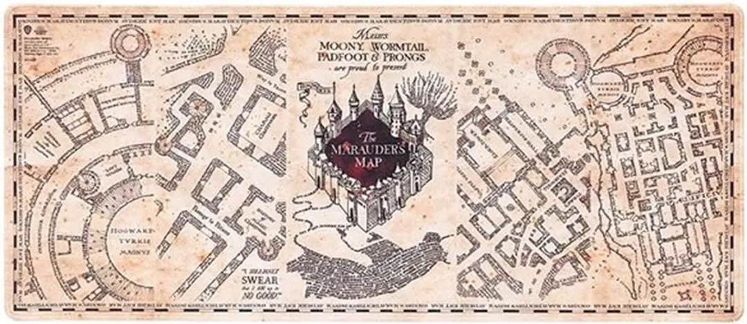 Paladone Harry Potter Sluipwegwijzer Bureau Onderlegger - Paars/Wit/Zwart