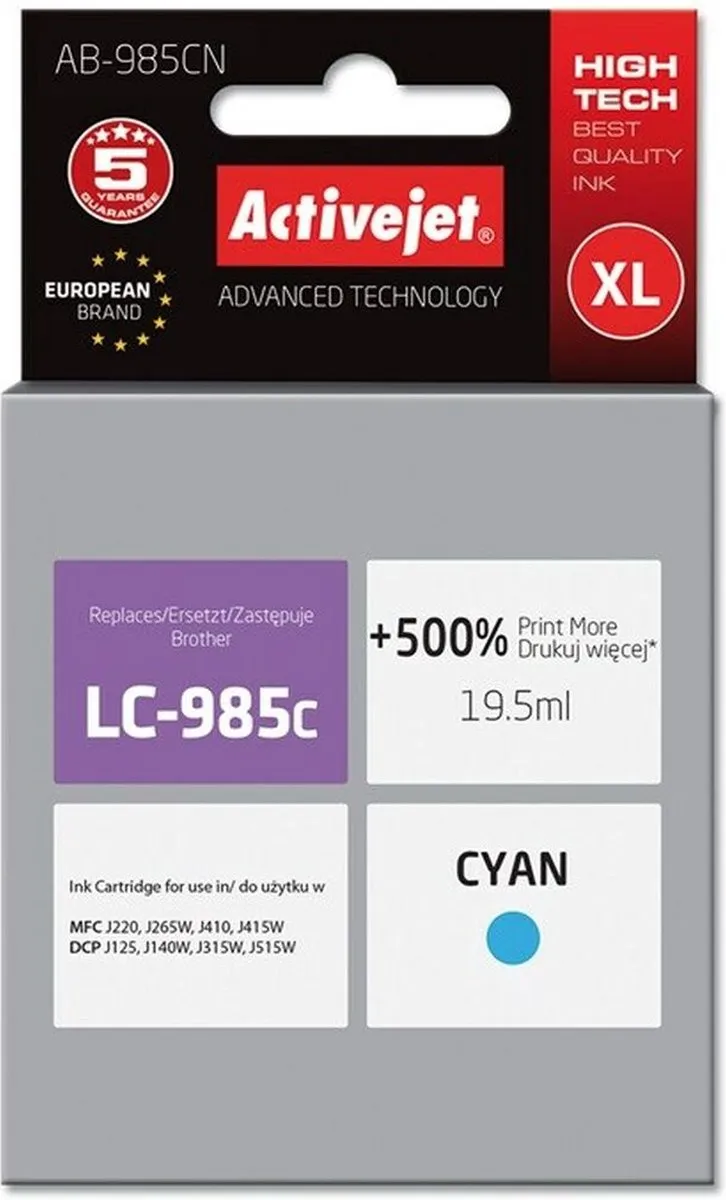 Brother Activejet AB-985CN Cyaan Inktcartridge