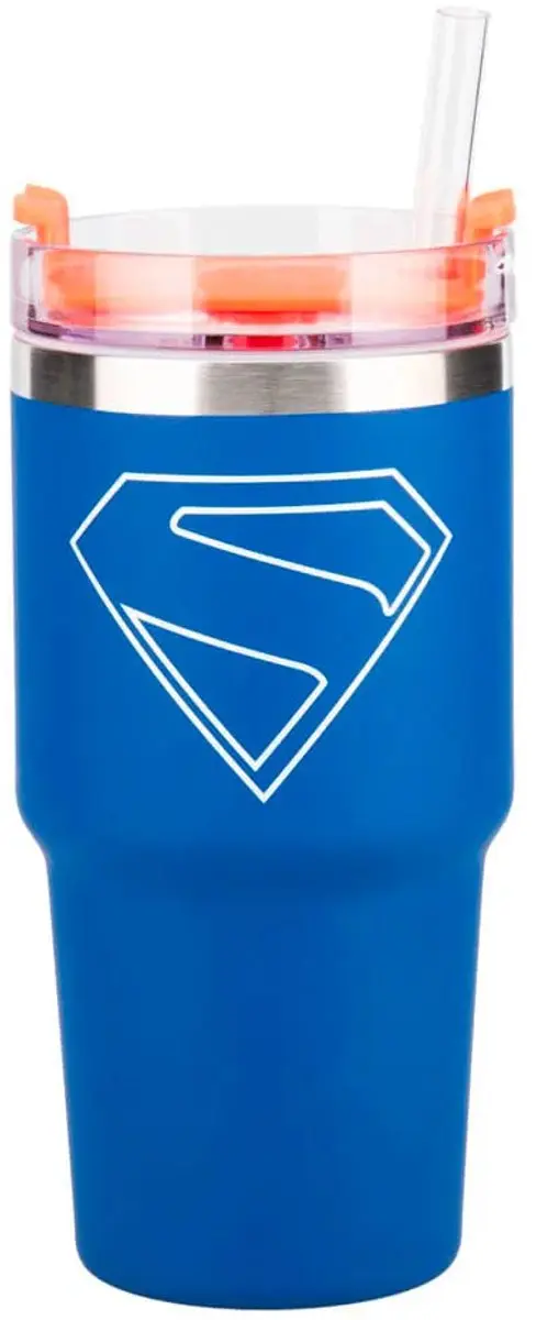 Paladone DC Comics Superman Theatrical Gamer Thermosfles - Blauw/Orange