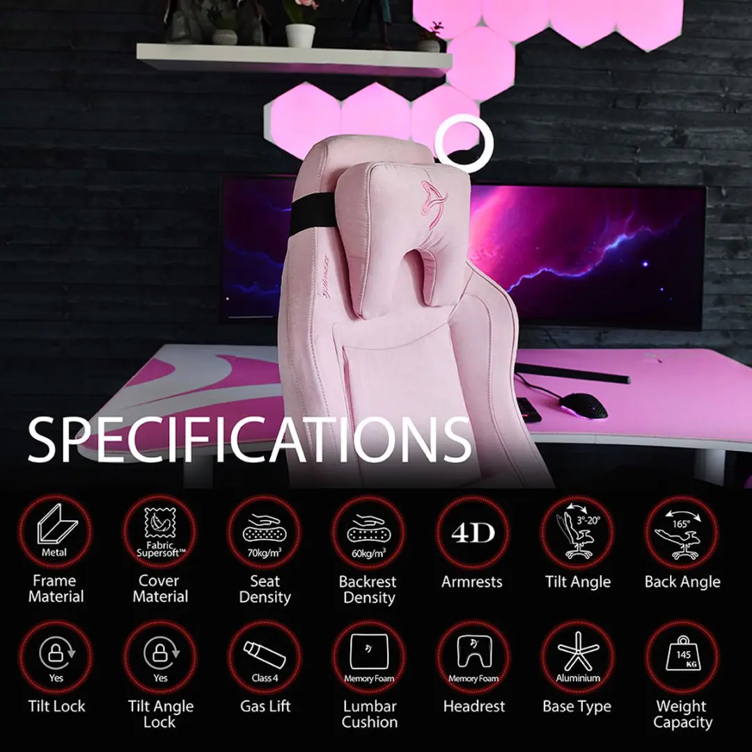 Arozzi Vernazza Gamingstoel - Roze