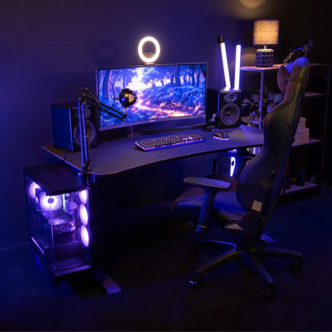 Arozzi Arena Medium Gaming Bureau - Muismat 140cm Paars