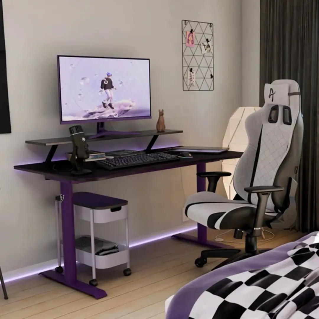 Arozzi Arena Medium Gaming Bureau - Muismat 140cm Paars
