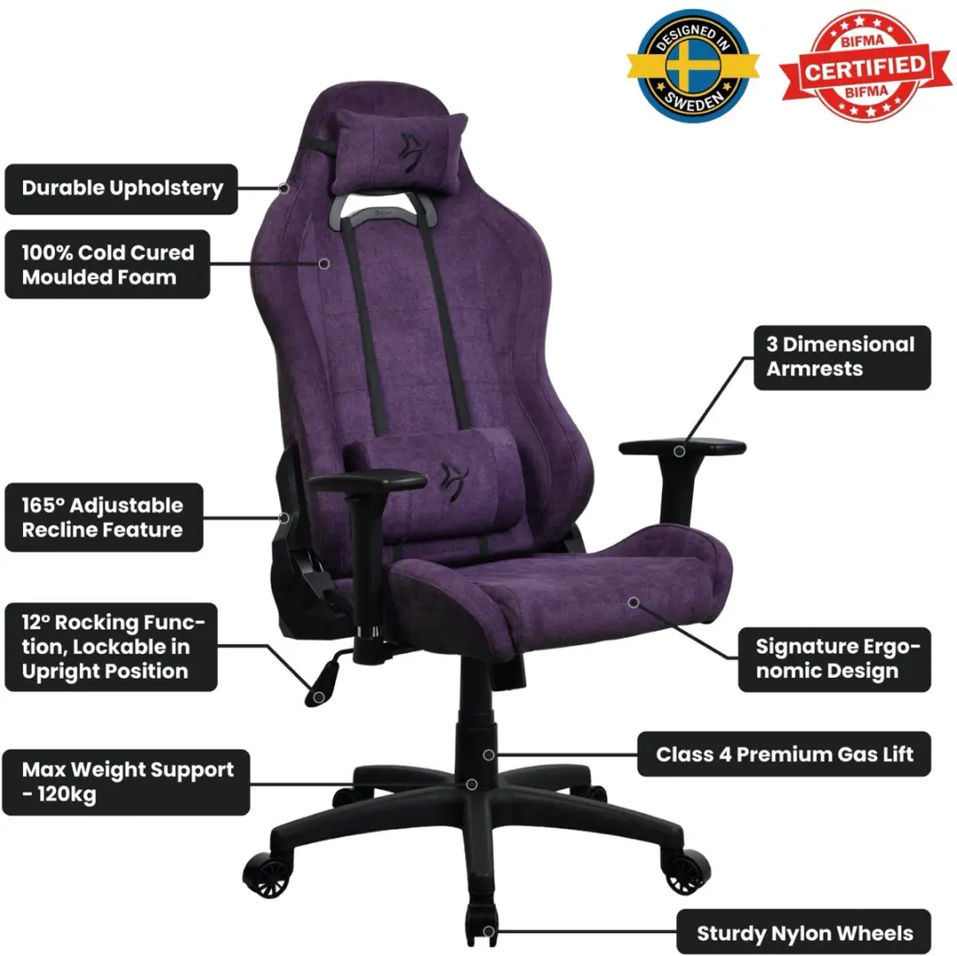 Arozzi Torretta Gamingstoel - Paars