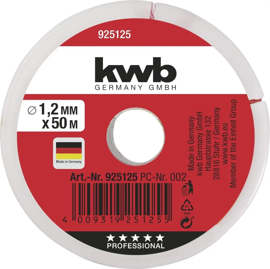 KWB Metselkoord 50m - Ø1,2mm - Rood