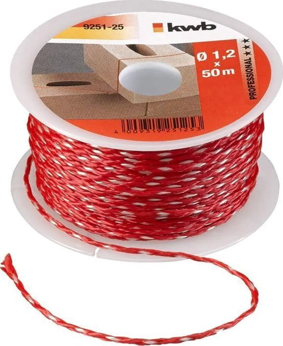 KWB Metselkoord 50m - Ø1,2mm - Rood
