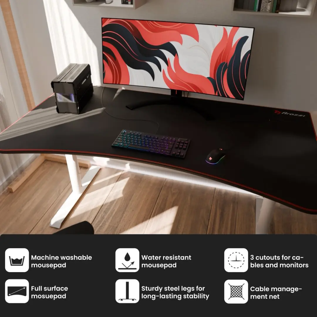 Arozzi Arena Gaming Bureau Muismat 160cm - Wit