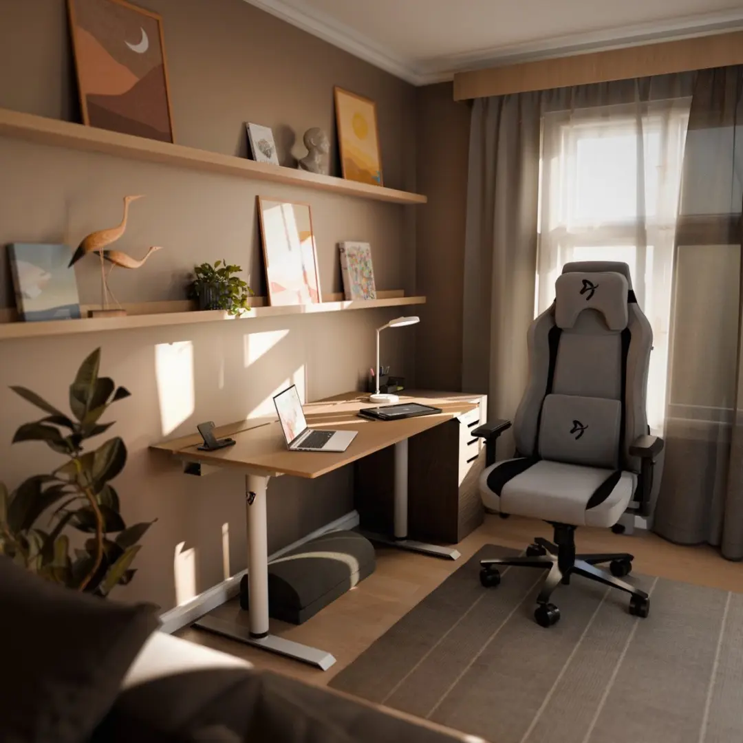 Arozzi Arena Nordico Elektrisch Bureau 140cm - Licht Berk