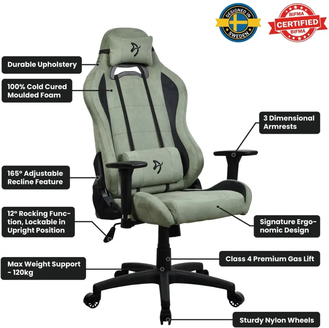 Arozzi Torretta Gamingstoel - Bosgroen