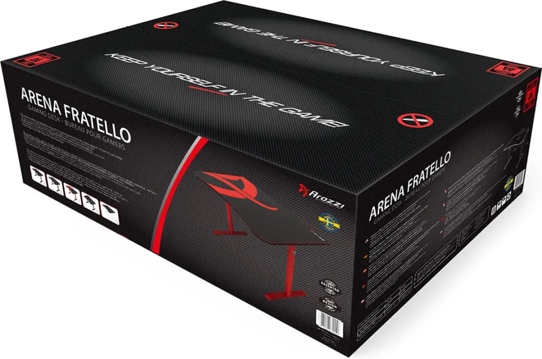 Arozzi Arena Fratello Gaming Bureau - Bureaubrede Muismat 114cm - Zwart