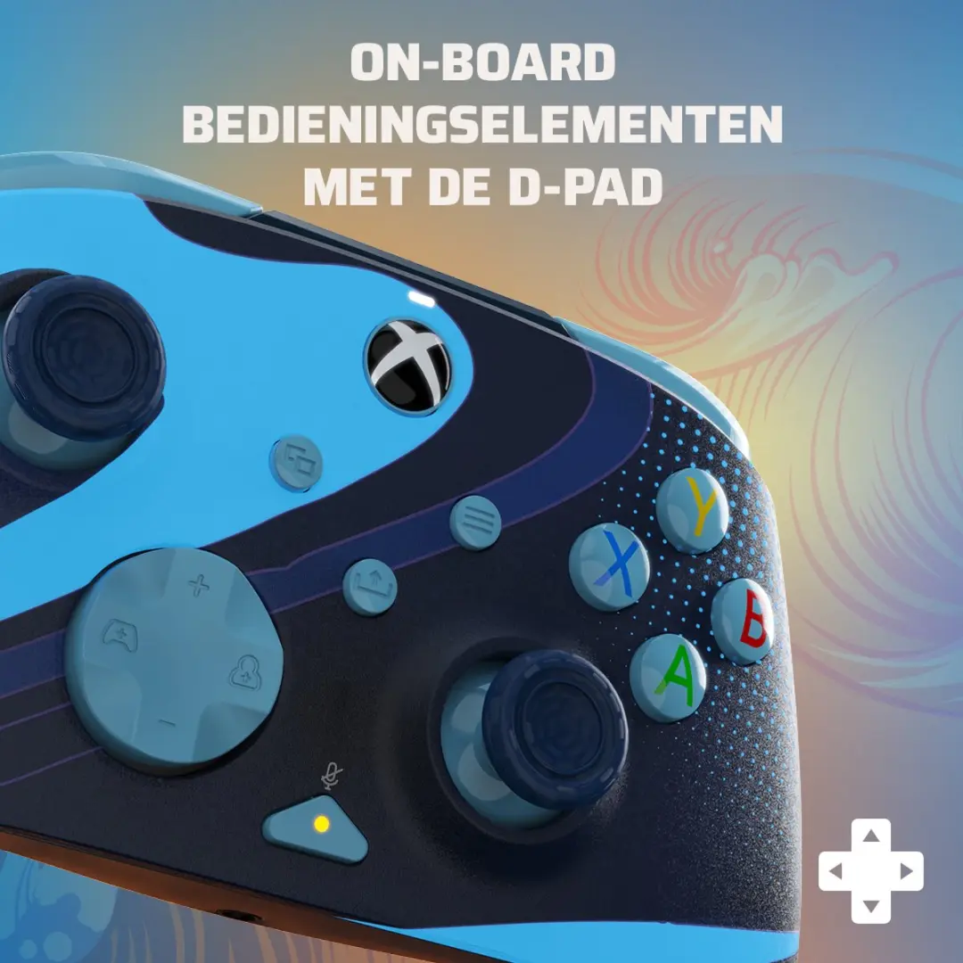 PDP Rematch Glow Gaming Controller 049-023-BLTD - Xbox Series X|S - Blauw
