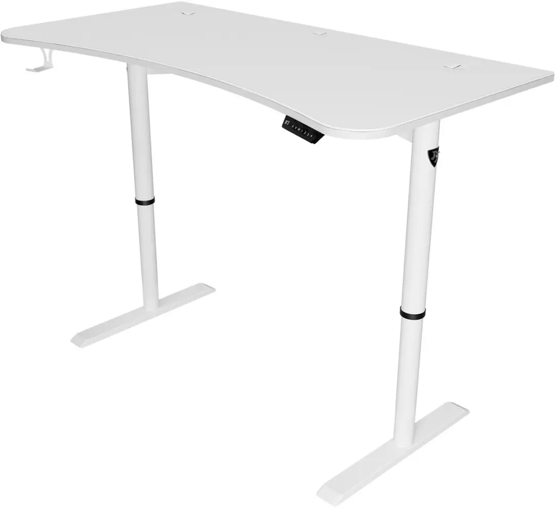 Arozzi Arena Moto Elektrisch Zit-Sta Gaming Bureau - 160cm Wit