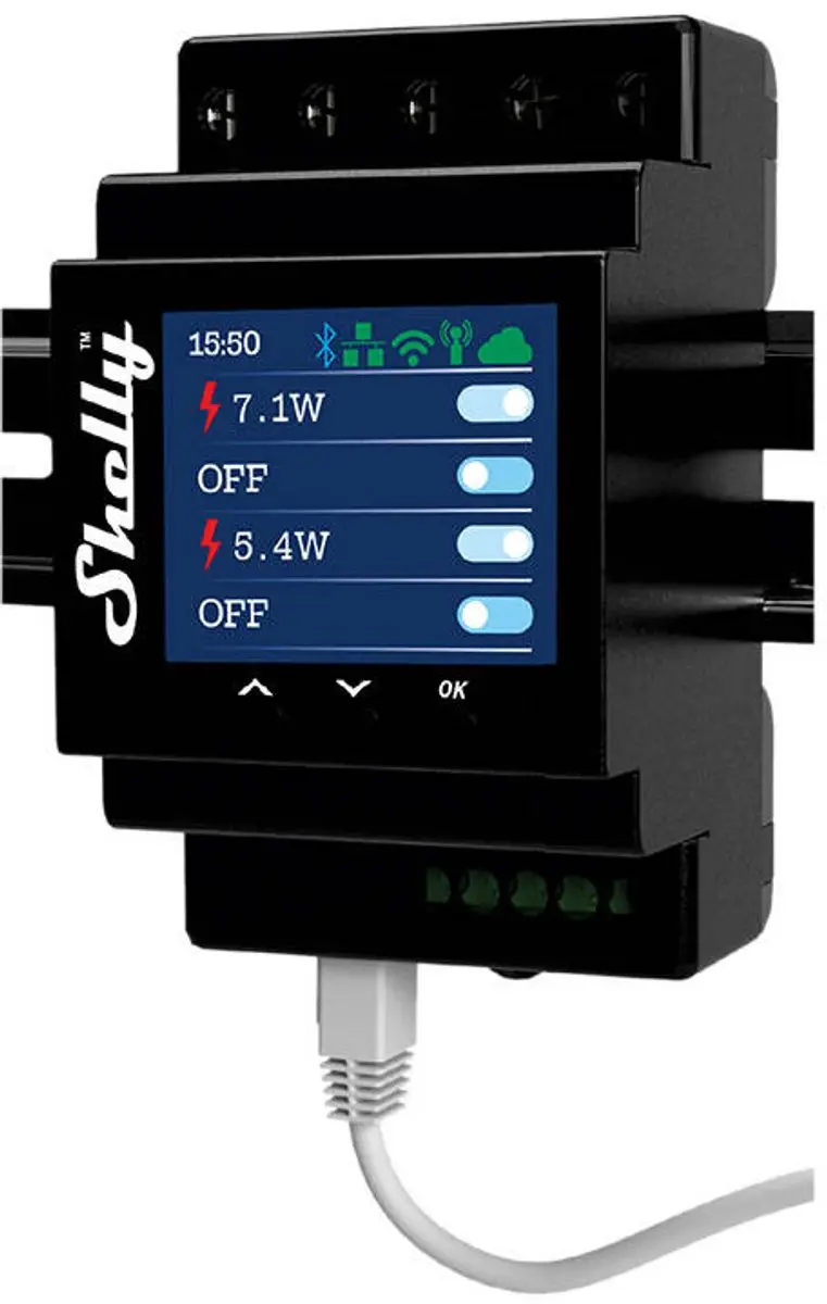 Shelly Pro 4PM DIN-rail Schakelaar - 4x Stroommeting - Zwart - afbeelding 6 van 6