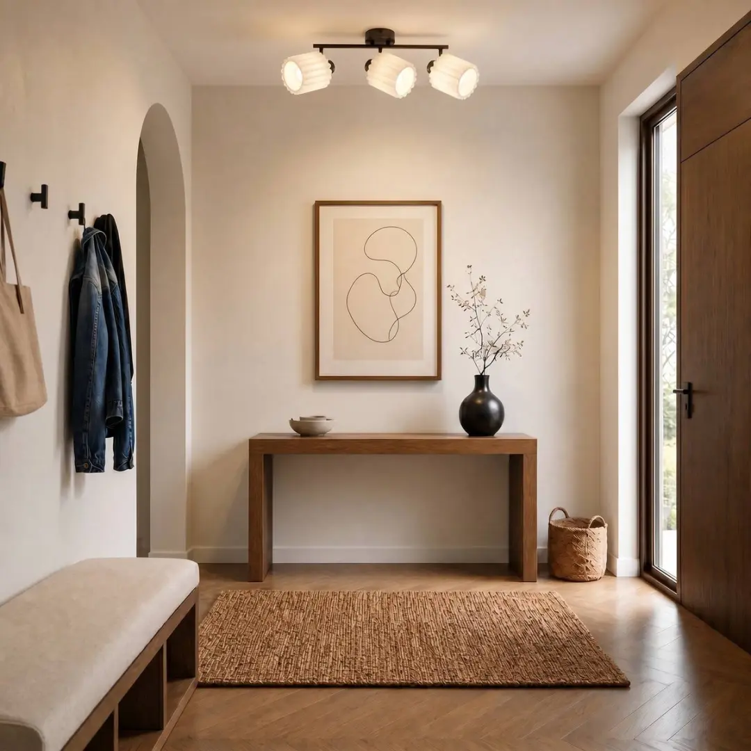 Lindby Buitenspot 3-Lichts Walnoothout Beige - E14