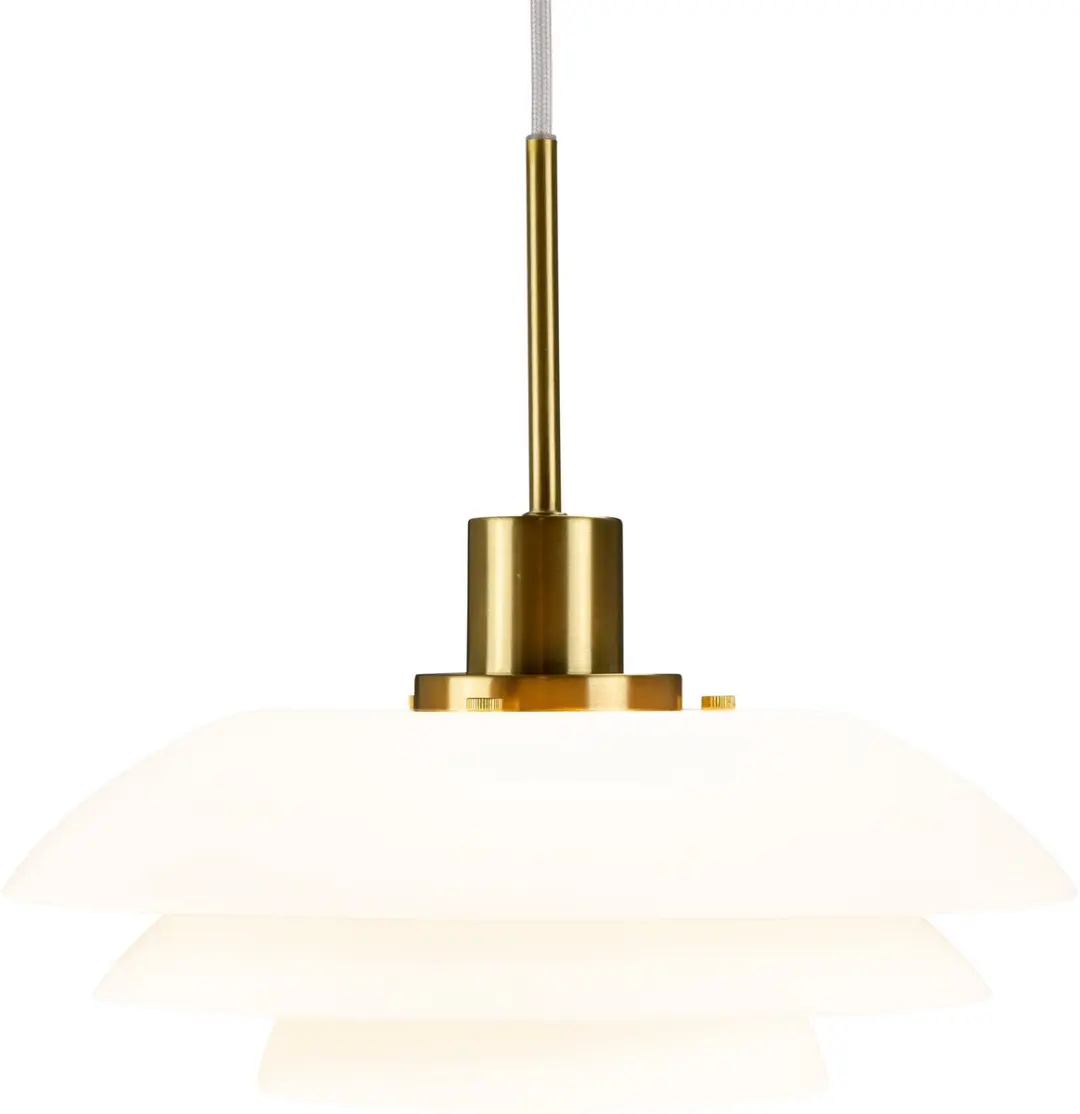 Dyberg Larsen Hanglamp Pendant 31cm E27 Glas - Wit/Goud