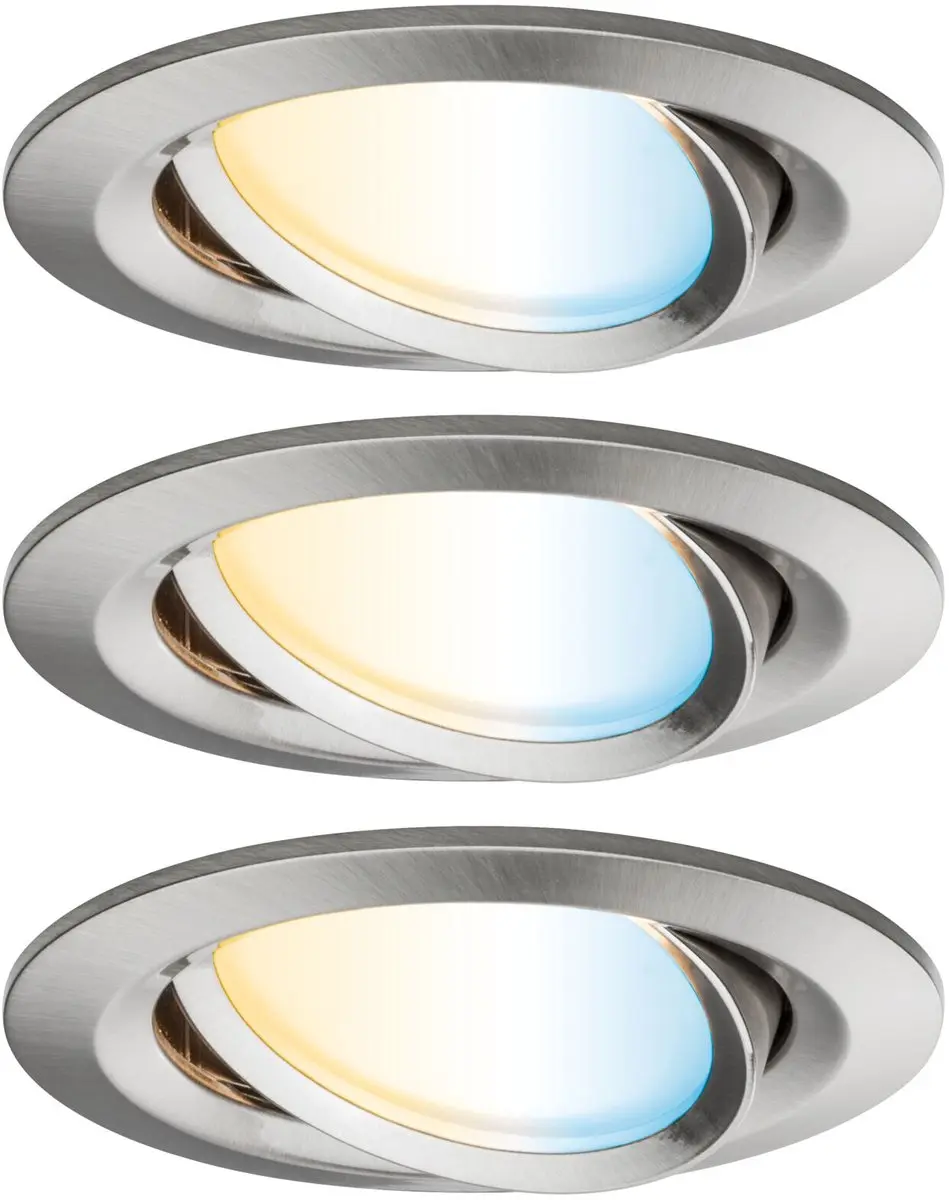 Paulmann Smik Zigbee 3.0 Startset - Gateway + Wandschakelaar + 3x LED Inbouwspots Nova Plus Coin - Tunable White - Wit/Antraciet