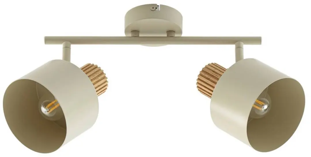 Lindby Buitenspot 2 Lichtpunten E14 - Beige/Licht Hout