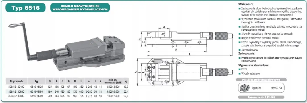 Bison Machineklem 6516-M125 Hydraulisch