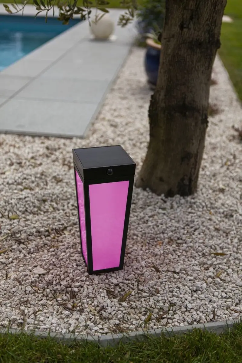 Lutec Dias Slimme Solar Prikspot LED - 8.4W - Mat Zwart