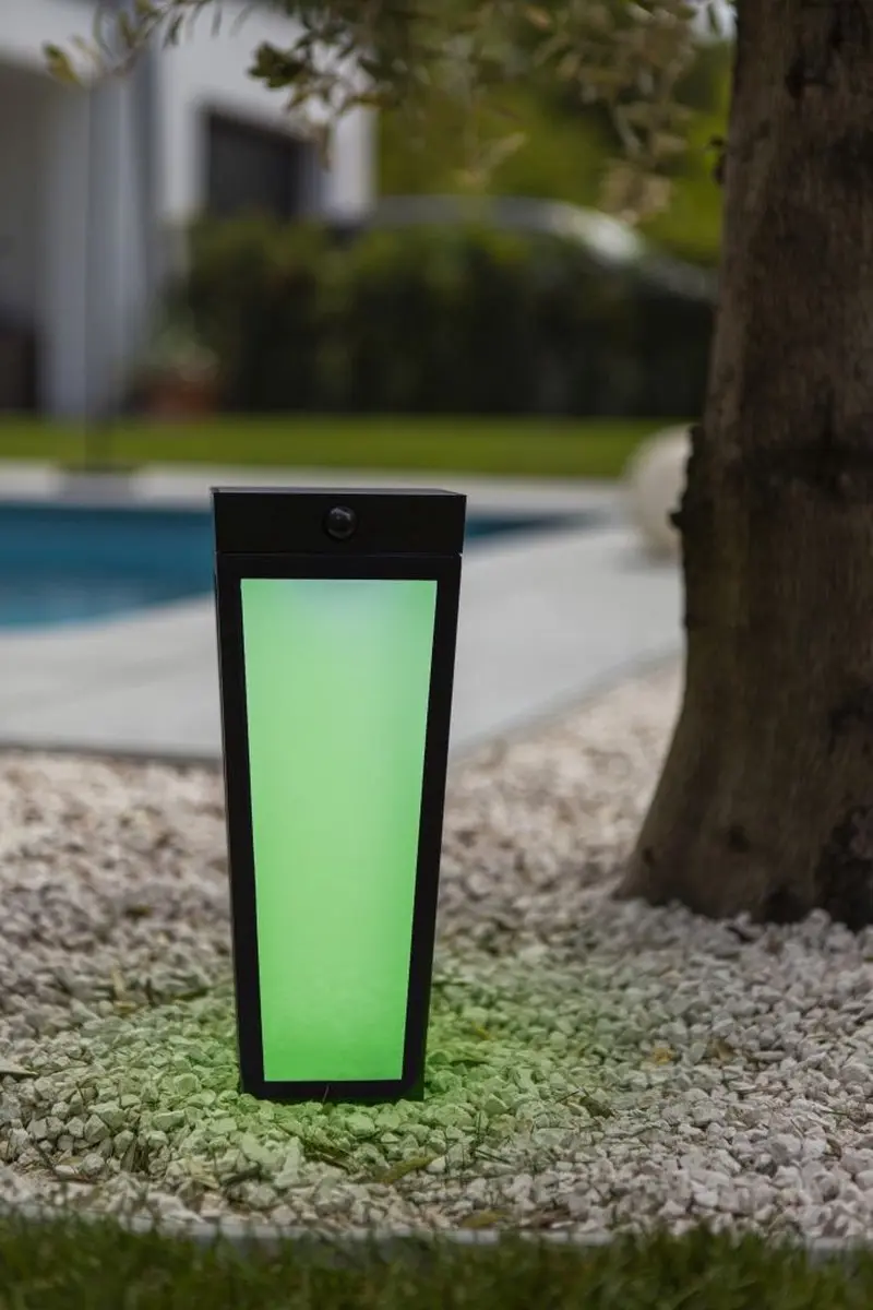 Lutec Dias Slimme Solar Prikspot LED - 8.4W - Mat Zwart
