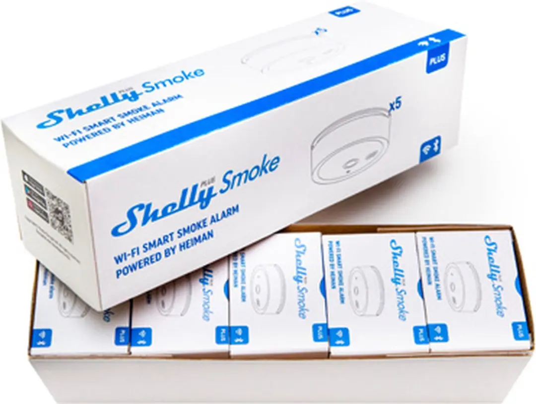 Shelly Plus Smoke BF_7 Rookmelder - 5 Stuks - Wit - afbeelding 6 van 6