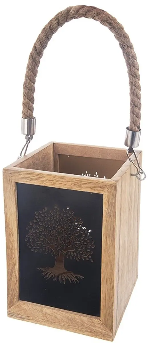 Orion Mango Houten Lantaarn 20cm