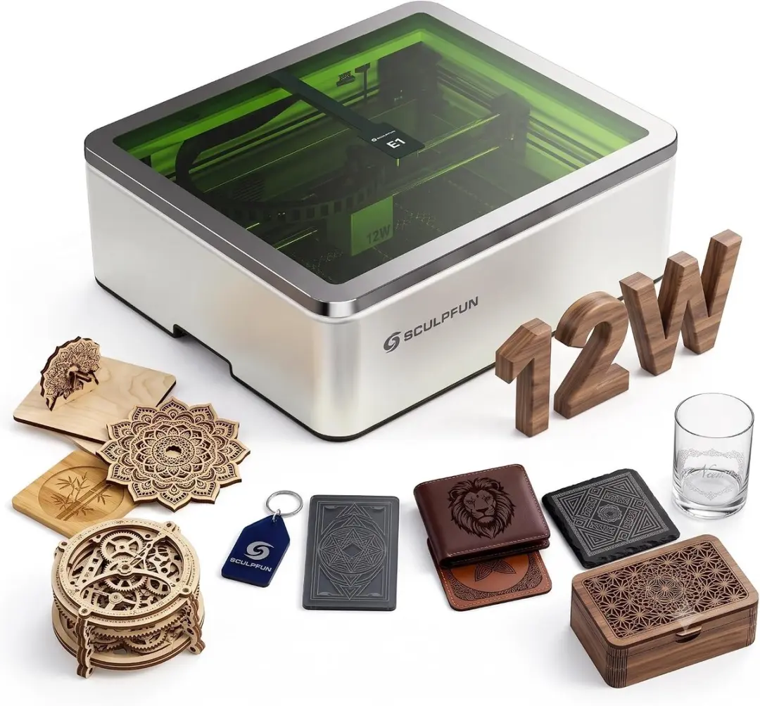 Sculpfun E1 12W Gesloten Lasergraveermachine 400x320mm