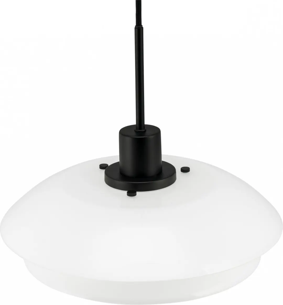 Dyberg Larsen Hanglamp 31cm E27 Glas - 25W - Wit/Zwart