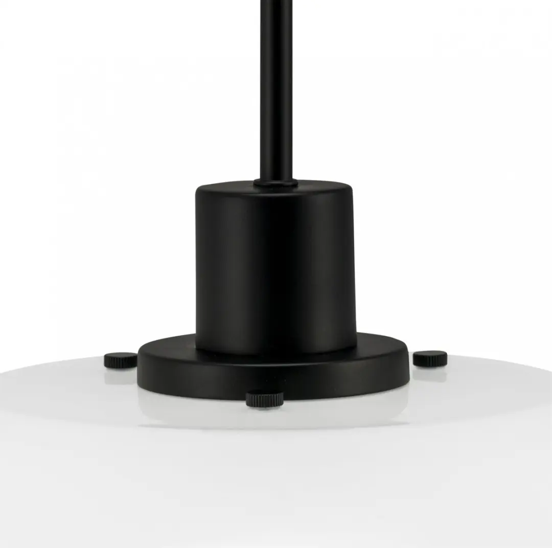 Dyberg Larsen Hanglamp 31cm E27 Glas - 25W - Wit/Zwart