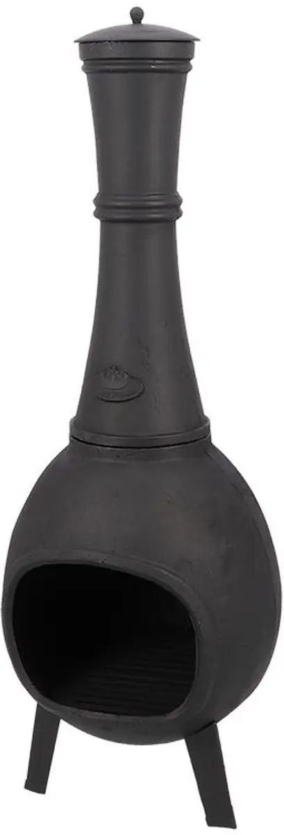 Esschert Design Terraskachel Medium Gietijzer Ø44cm - Zwart