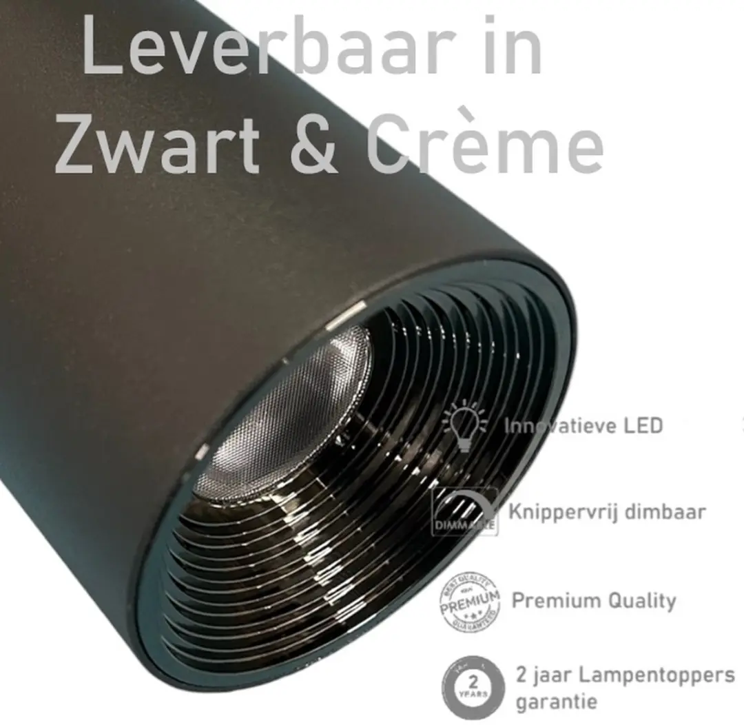 Freelight PicchioZwart LED Wandlamp 5.4W - Touchdimmer