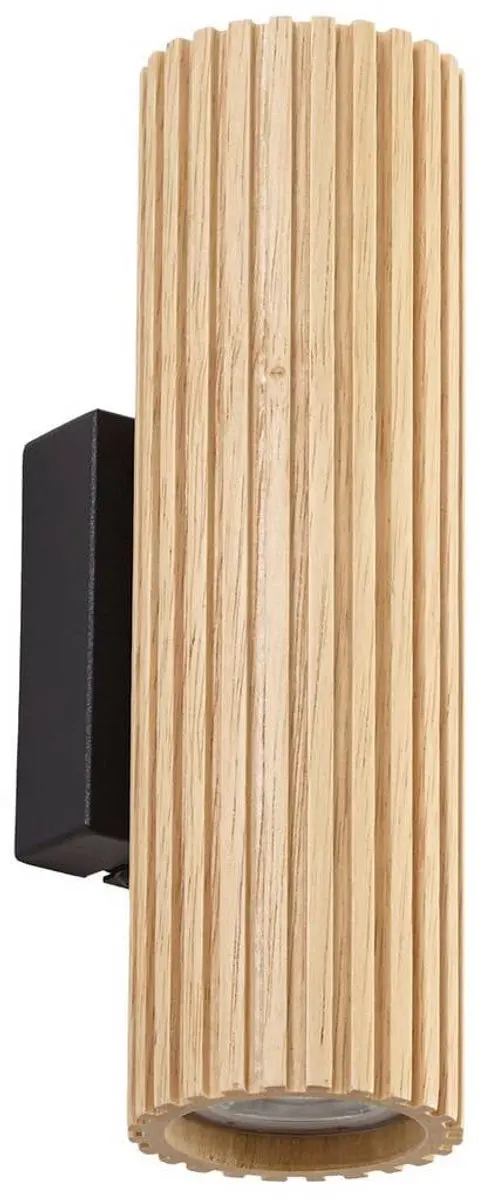 Lindby Wandlamp 2 Lichtpunten Houtkleur/Zwart - GU10
