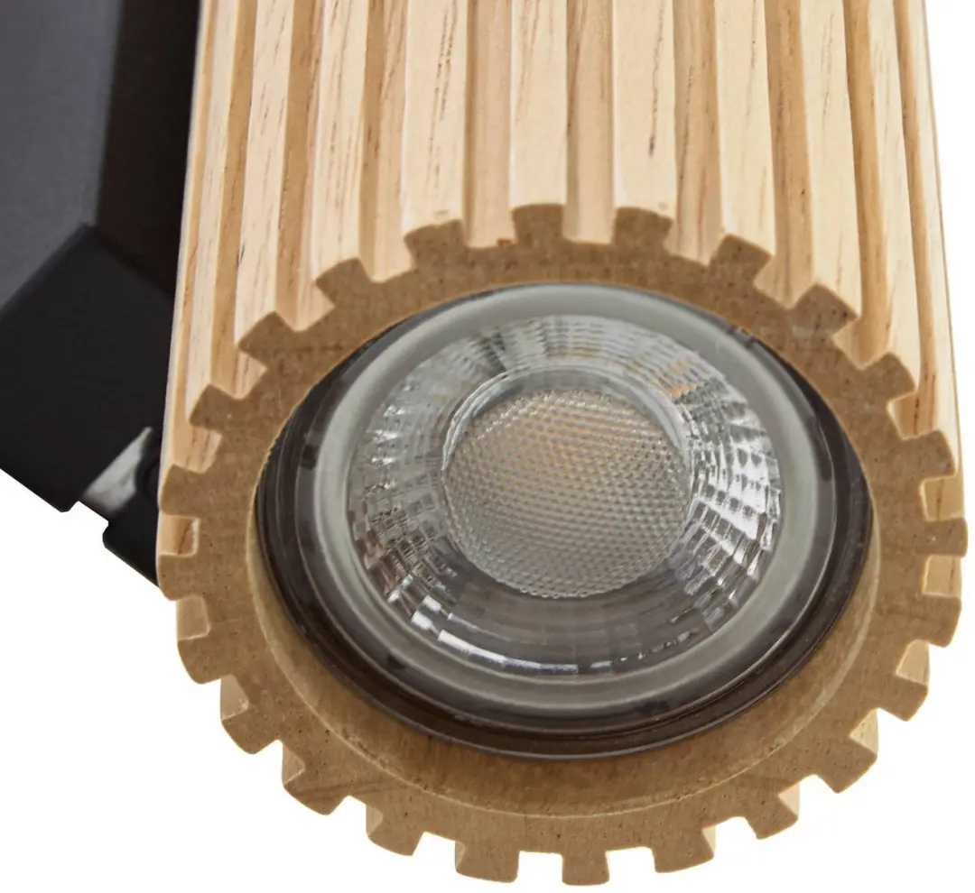 Lindby Wandlamp 2 Lichtpunten Houtkleur/Zwart - GU10