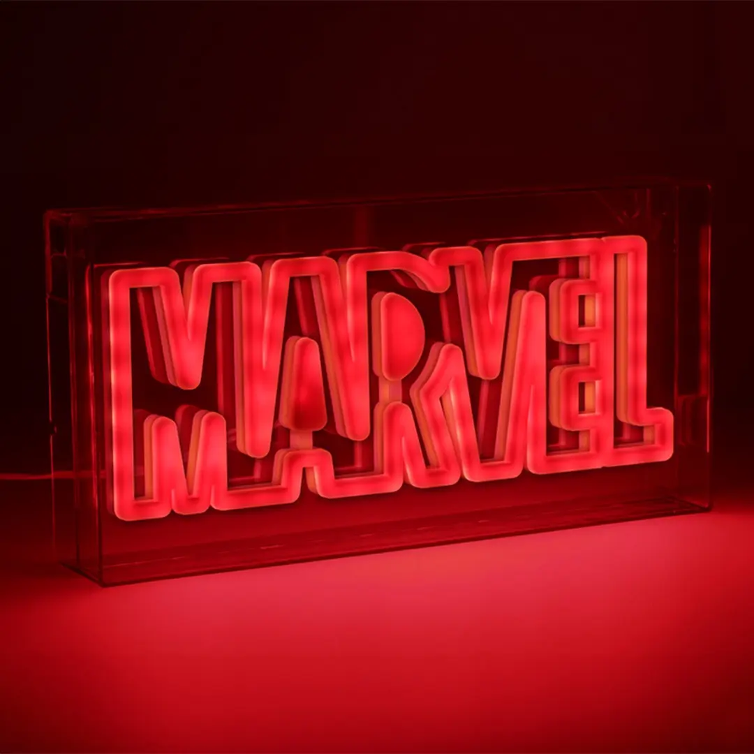 Paladone Marvel LED Neon Logo Light Sign Rood - 30cm - afbeelding 6 van 6