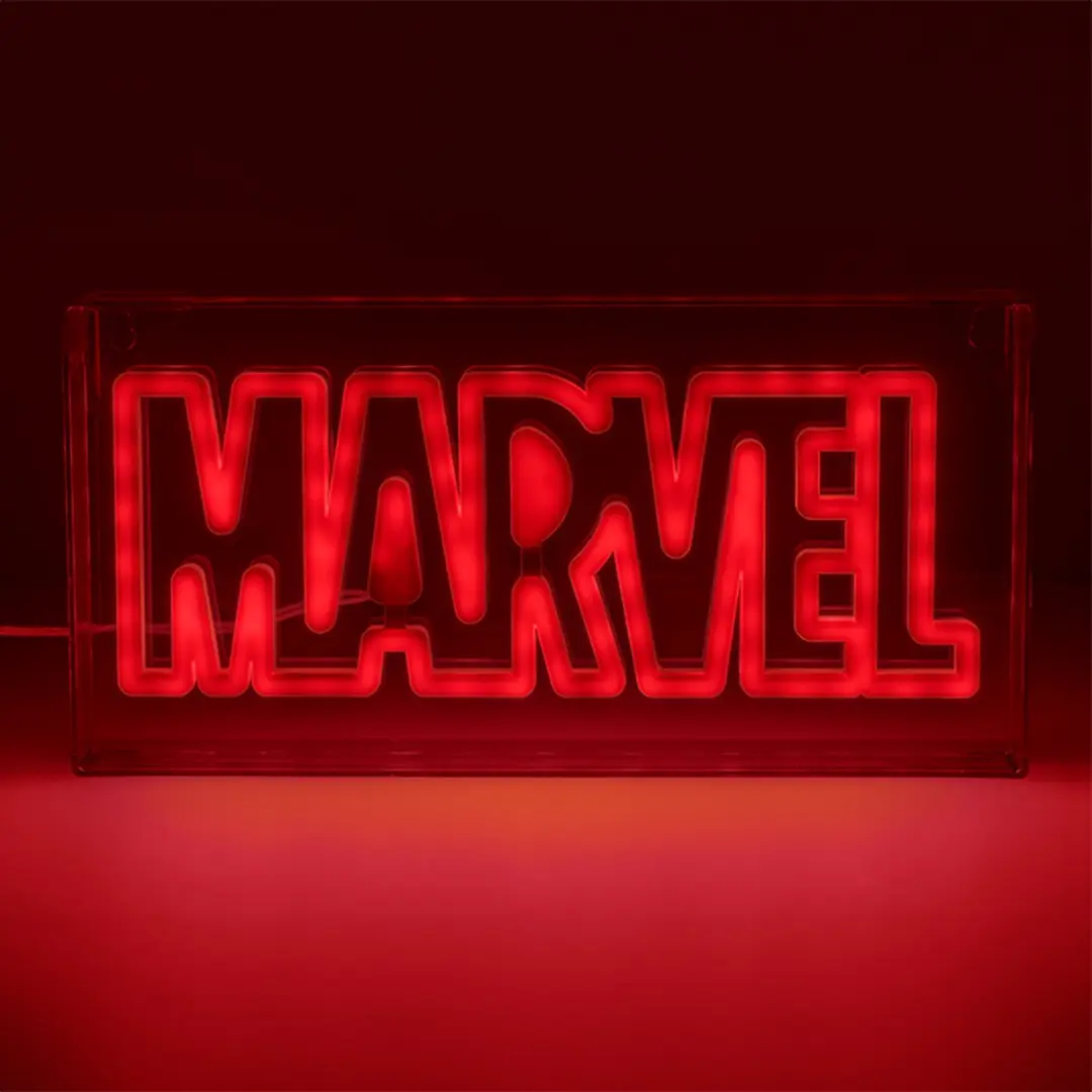 Paladone Marvel LED Neon Logo Light Sign Rood - 30cm
