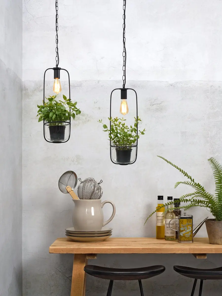 it's about RoMi Florence Hanglamp - Zwart - 19x19x52cm - afbeelding 6 van 6