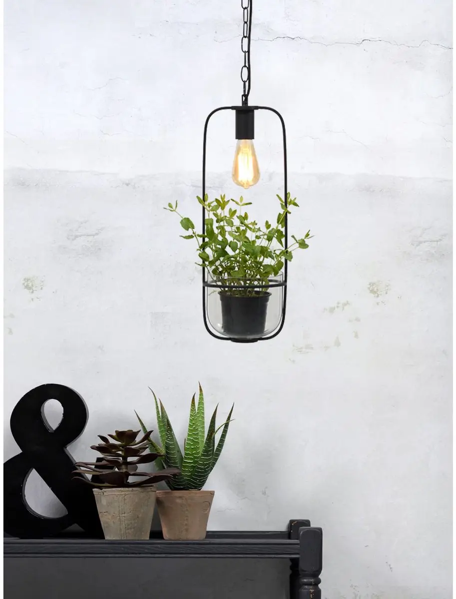 it's about RoMi Florence Hanglamp - Zwart - 19x19x52cm