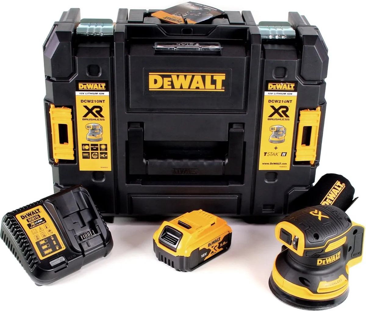 DeWalt DCW210 P1 Excentrische Schuurmachine 18V 125mm - Borstelloos - 20 Stuks (1x20) - afbeelding 2 van 5