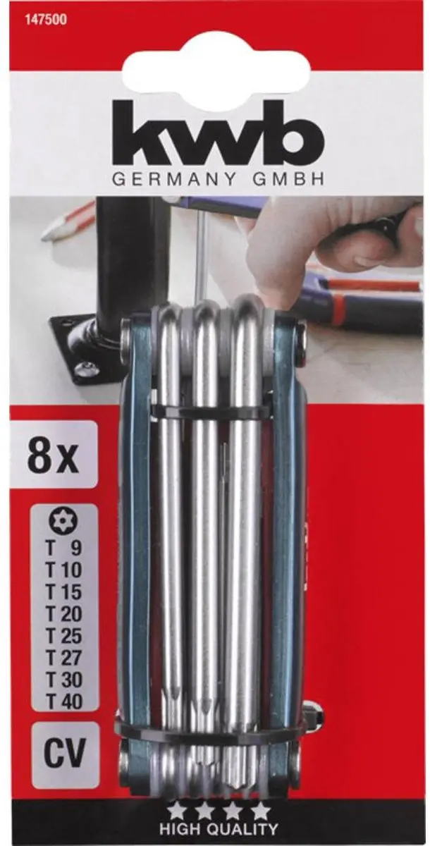 KWB Inbussleutelset Torx 8-delig