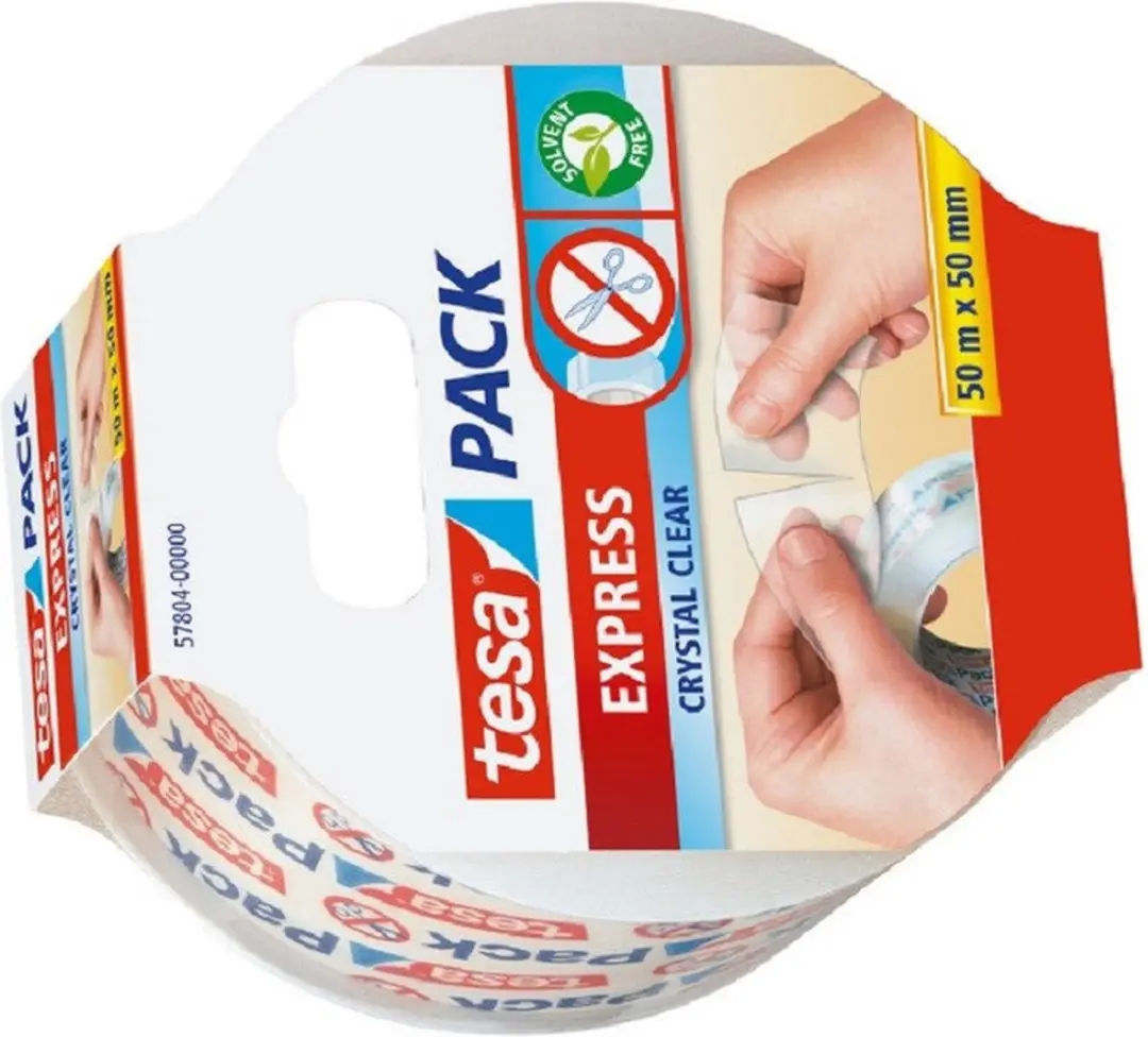 Tesa Verpakkingstape 50m - Transparant