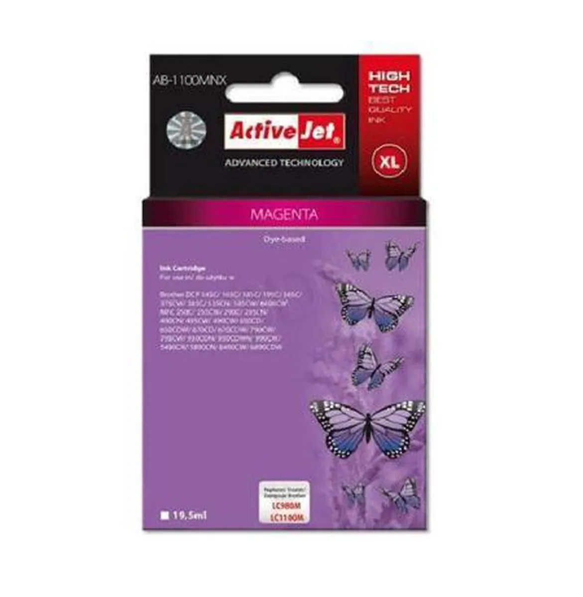 Brother Activejet AB-1100MNX Magenta XL Inktcartridge - 20ml
