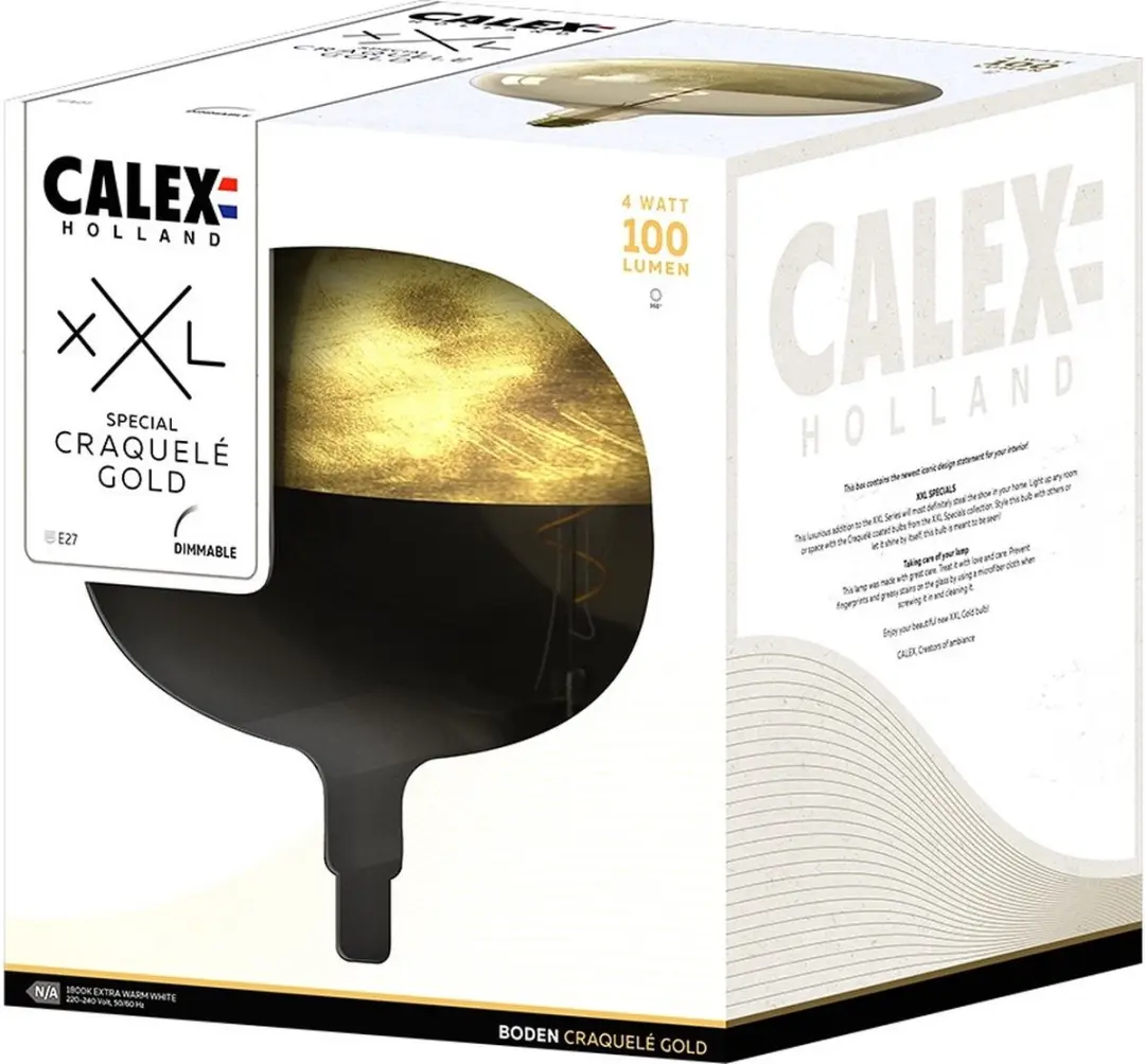 Calex Boden XXL Goud Spiraal E27 - 100 Lumen