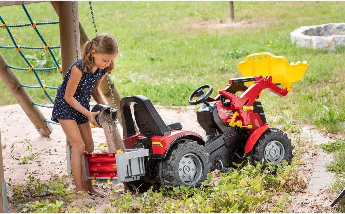 Rolly Toys RollyBox 408894 - 4 Melkbussen - Rood/Grijs