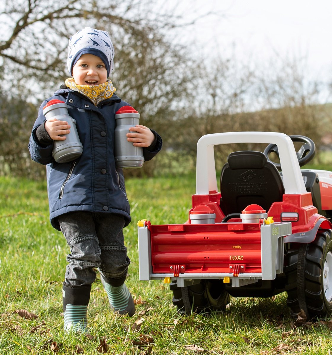 Rolly Toys 408894 RollyBox + 4 Melkbussen