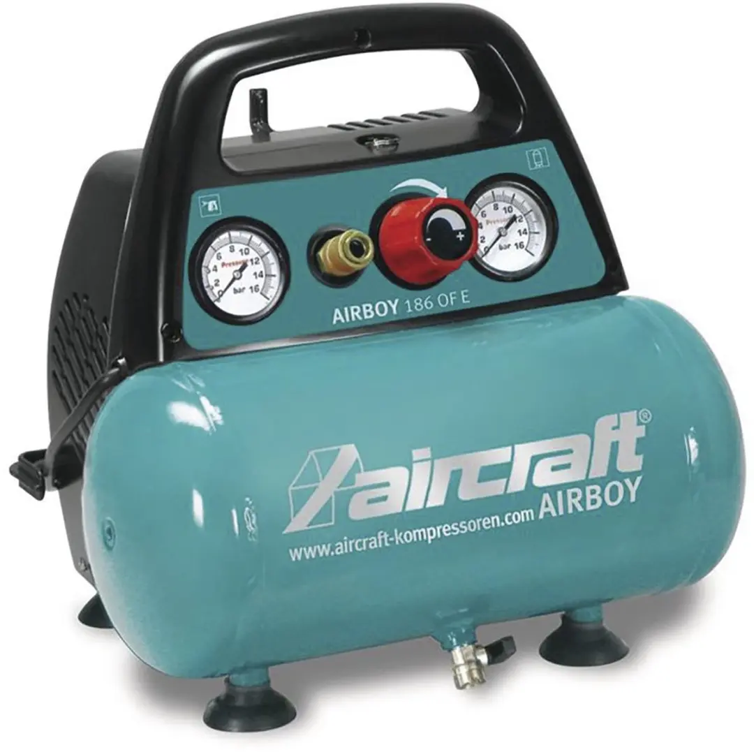HBM Airboy 186 OF E Olievrije Compressor 6L - 180L/min