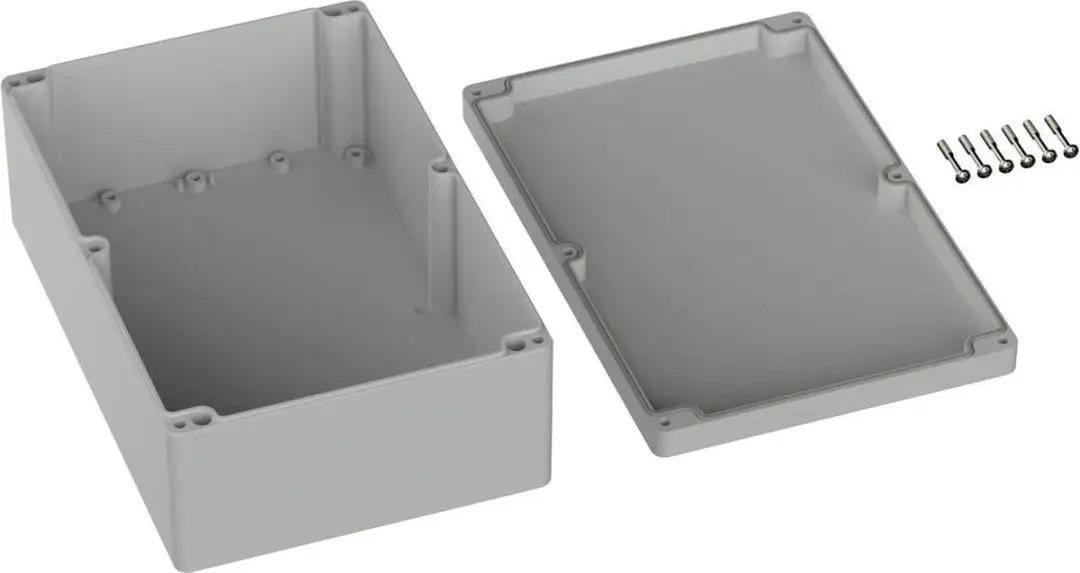 Tru Components TC-9065544 Outdoorbehuizing - 240x160x90mm Polycarbonaat Grijs-wit