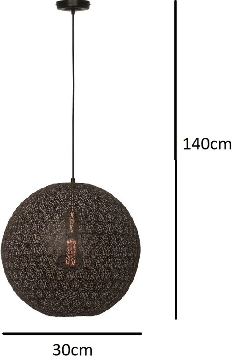 Freelight Hanglamp Oronero Ø30cm - Zwart/Goud
