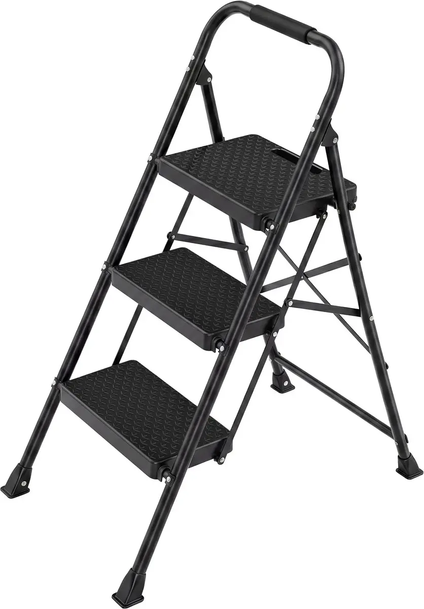 Songmics Opvouwbare Trap 3-treden - 73x46,5x102,5cm - Zwart