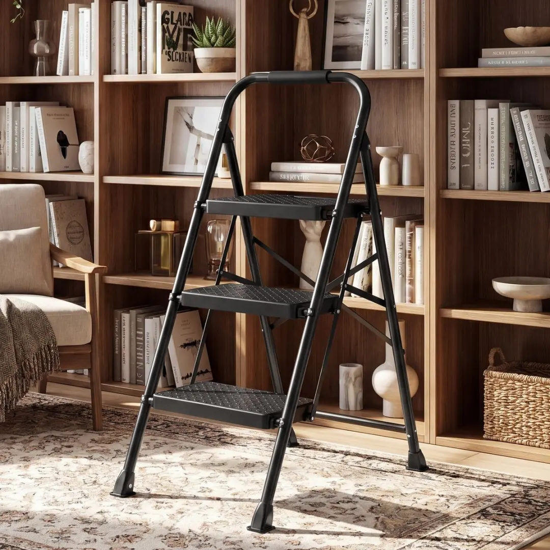 Songmics Opvouwbare Trap 3-treden - 73x46,5x102,5cm - Zwart